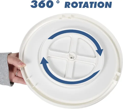 Miniatura 5 de Lazy Susan - Organizador giratorio de 2 niveles para especias antideslizante, organizador de condimentos giratorio de 360 grados, organizador