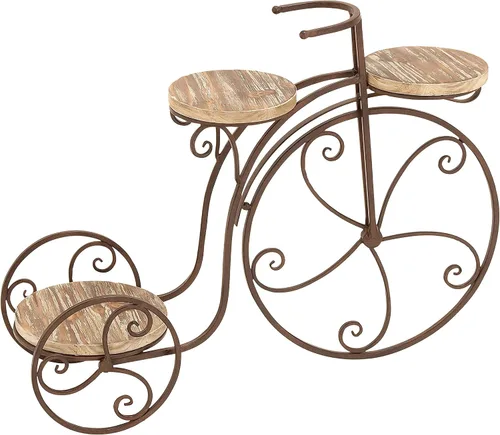 Miniatura 11 de Deco 79 68767 pie metálico para bicicleta, 36 x 26 pulgadas Gris