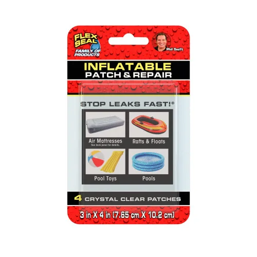Miniatura 3 de Kit de parches y reparación Flex Seal para colchones de aire, balsas, juguetes de piscina - 2 parches transparentes, PVC liso