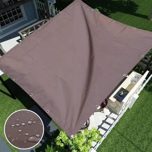 Miniatura 2 de Toldo para dar sombra tipo vela de 6'6"x9'9" con tela impermeable, toldo para camping, lona para carpas, cubierta para la parte trasera del patio