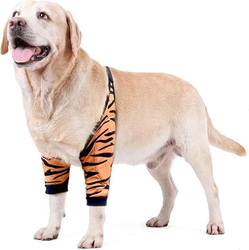 Miniatura 16 de Manga de recuperación para perros con banda elástica para piernas o articulaciones lesionadas, tirantes ajustables para patas delanteras de rosado