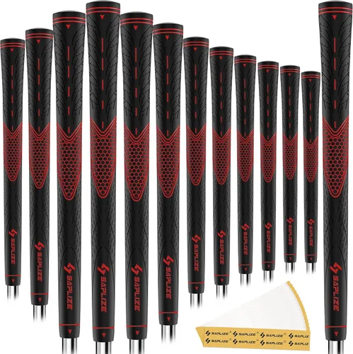 Miniatura 9 de SAPLIZE Golf Grips Set of 13, Bundle with Tapes or Full Regripping Kit, Jumbo / Mid / Standard / Undersize, Women / Men Anti-slip Rubber Golf Club