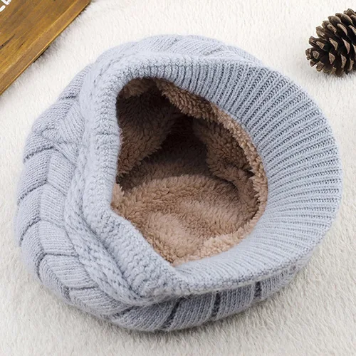 Miniatura 4 de HINDAWI Bufanda de invierno con visera, bufanda infinita, gorro de nieve cálido para mujer