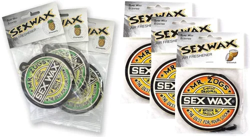 Sex Wax Ambientadores de aire paquete de 6 (aroma de coco de 3 X y aroma de piña de 3 X)