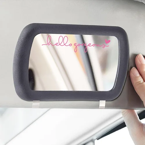 Miniatura 9 de 2 calcomanías de vinilo con el texto “Hello Gorgeous” para espejo retrovisor, botella de agua, cuidado personal, para la ventana del auto y laptop