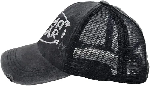 Miniatura 2 de MANMESH HATT Gorra de béisbol de malla bordada envejecida y lavada vintage para papá