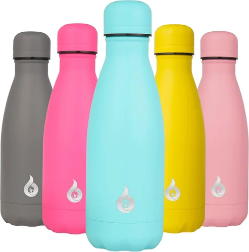 Miniatura 27 de BJPKPK Botella de Agua Aislada 17oz Botellas de Agua de Acero Inoxidable Apta para Lavavajillas Metal Térmica Mantiene Frío y Caliente, Gris Niebla
