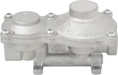 Miniatura 9 de Flame King Regulador LP de propano de 2 etapas montado verticalmente de 160,000 BTU para caravanas, furgonetas, remolques, cámperes, tanques de 100