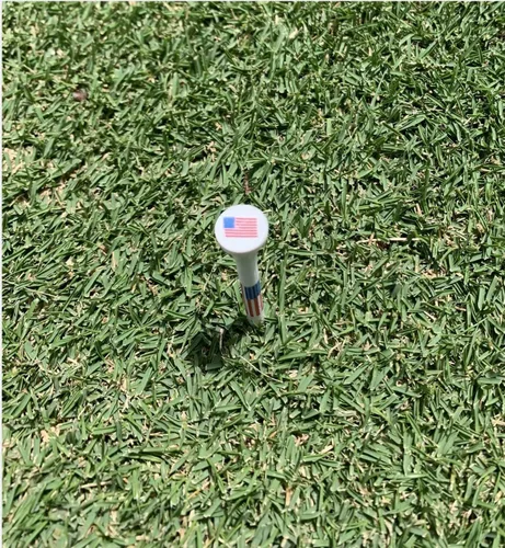 Miniatura 4 de Camisetas de golf de madera con la bandera estadounidense, 2 3/4 pulgadas, 100 camisetas por paquete, camisetas de golf de Estados Unidos