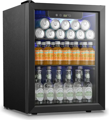 Miniatura 14 de Antarctic Star Refrigerador de Bebidas Enfriador de 18L, 24 Latas, Mini Refrigerador con Compresor Silencioso, Luz LED, Refrigerador Pequeño