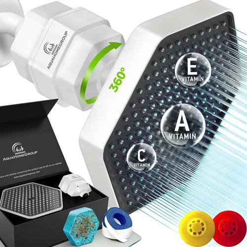 Miniatura 10 de AquaHomeGroup Juego de cabezal de ducha filtrado de lujo, filtro de ducha de 20 etapas para agua dura, cloro, fluoruro, metales pesados, cabezal