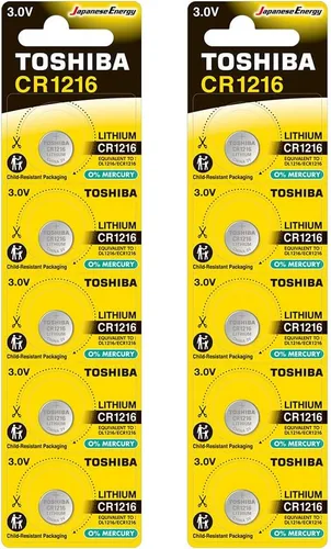 Miniatura 16 de Toshiba Batería CR1216 3V Litio Moneda Celda (15 Baterías)