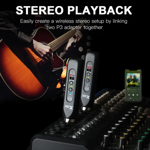 Miniatura 5 de Xvive P3D Bluetooth XLR receptor par para mezclador de audio, PA activo, sistemas DJ