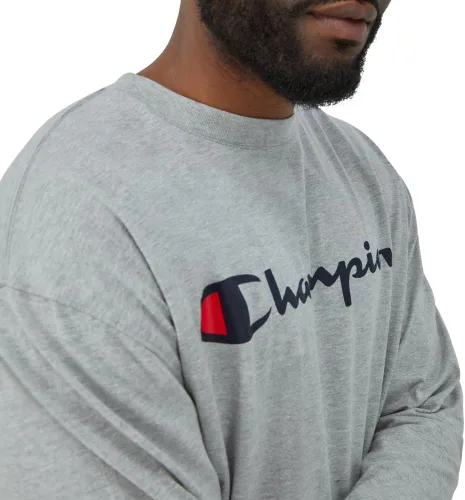 Miniatura 3 de Champion Camiseta para hombre, camiseta clásica de manga larga, cómoda, suave para hombre (regular o grande y alto)
