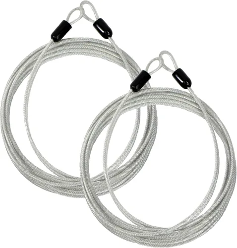 Lumintrail Cable de seguridad con revestimiento de acero trenzado de 4 pies y 0.118 in (1/8 pulgadas), bloqueo de equipaje, cable de seguridad de