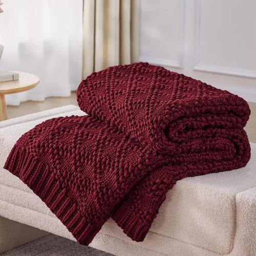 Miniatura 16 de Anysay Manta de punto con peso para adultos, manta de punto grueso con peso para dormir, 36 x 48 pulgadas, 3 libras, manta pesada transpirable