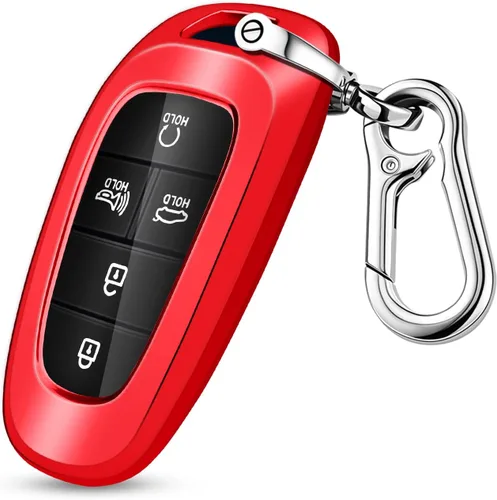 Miniatura 8 de QBUC para Hyundai Funda para llavero, Funda protectora de TPU suave de 360 grados con llavero compatible con Hyundai Sonata Santa fe Tucson 2022 Azul