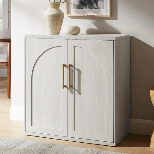 Miniatura 24 de ACCOHOHO Aparador de puerta arqueada, gabinete de buffet, gabinete de acento con estante ajustable, gabinete modular de madera para comedor, sala