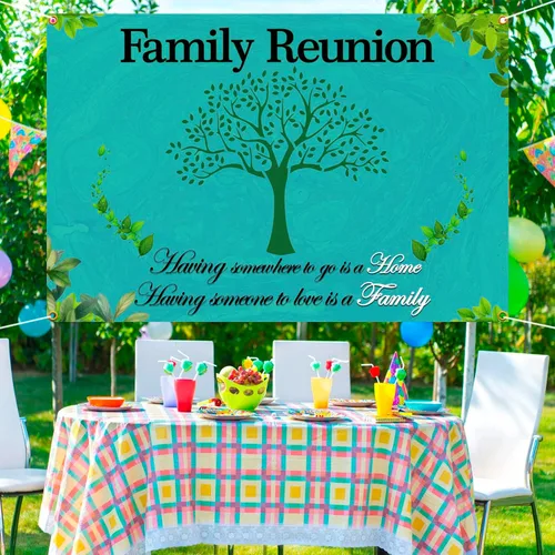 Miniatura 3 de Fondo de reunión familiar de 6 x 4 pies, pancarta con texto en inglés "We are Family", árbol genealógico, accesorios para cabina de fotos, fondo