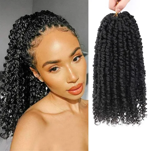 Miniatura 61 de Pelo de Passion Twist – 8 paquetes de 18 pulgadas Passion Twist Crochet para mujeres, cabello rizado pretrenzado Passion Twists extensiones de #2