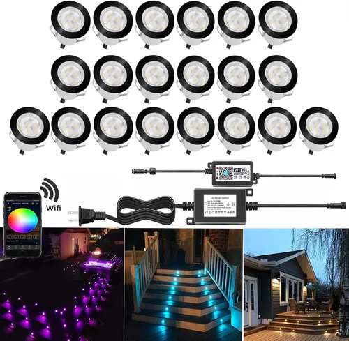 Miniatura 43 de lámpara LED decorativa de bajo voltaje de 1 vatio, impermeable, para exteriores, patio, jardín, escaleras Blanco cálido