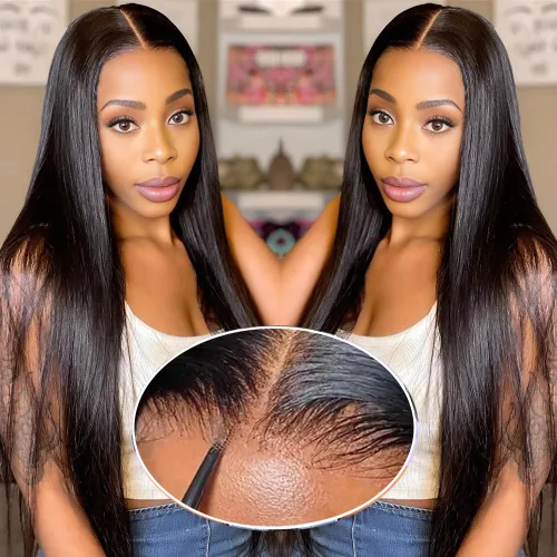 Miniatura 17 de 2x6 con aspecto de piel Chocolate Brown de cabello humano con cierre de encaje HD Real de 0.095mm ultradelgado, 15A, cabello brasileño ondulado