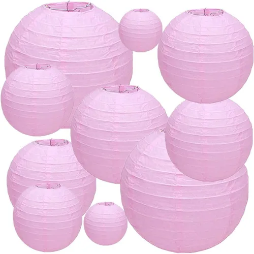 Linterna de papel redonda plegable reutilizable, estilo chino/japonés, colgante, cubierta de lámpara para jardín, fiesta de cumpleaños, suministros