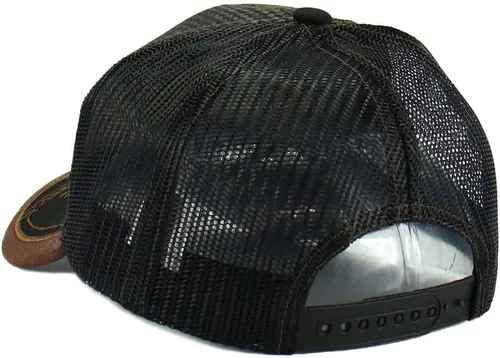 Miniatura 5 de Gorra de béisbol curvada de malla de camionero bordada estilo occidental de México con diseño de gallo