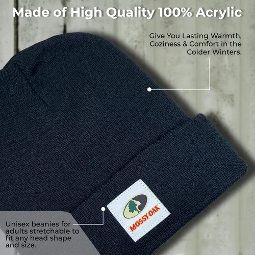Miniatura 4 de Men's Rib Knitted Hats - Warm and Cozy Beanie Hat - Men Winter Hat- 2Pack