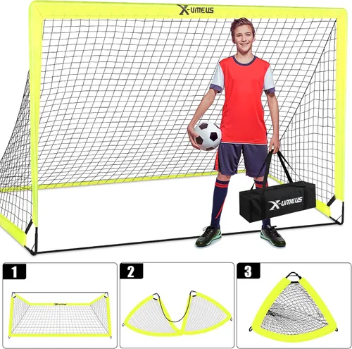 Miniatura 4 de Kids Soccer Goals for Backyard Set of 2, 4 x 3 ft/6 x 4 Toddler Soccer Goal Training Equipment with Soccer Ball, Cones, Pop Up Soccer Net for Kids
