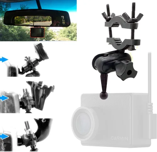 Miniatura 2 de AccessoryBasics - Kit de montaje para espejo retrovisor de coche para Garmin Dash Cam Mini 2 45 46 47 55 56 57 65 66 67 tándem / altavoz Plus