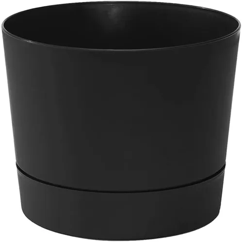Miniatura 10 de Root & Vessel Majestic Mid-Century - Maceta cilíndrica moderna de perfil bajo, color blanco mate, 8.5 pulgadas