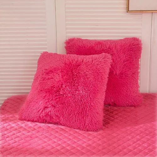 Miniatura 23 de LIFEREVO Paquete de 2 fundas de almohada de piel sintética esponjosa, fundas de almohada cuadradas de 18 x 18 pulgadas, fundas de almohada Blanco