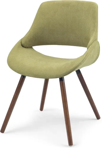 SIMPLIHOME Malden - Sillas de comedor – Silla de cocina tapizada con marco de madera curvada y tela tejida en verde ácido, asiento de comedor