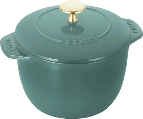 Miniatura 9 de Staub Z1025-988 Pico Cocotte Eucalipto redondo, 5.5 pulgadas (5.5 in), pequeño, doble mano, olla esmaltada fundida, compatible con inducción
