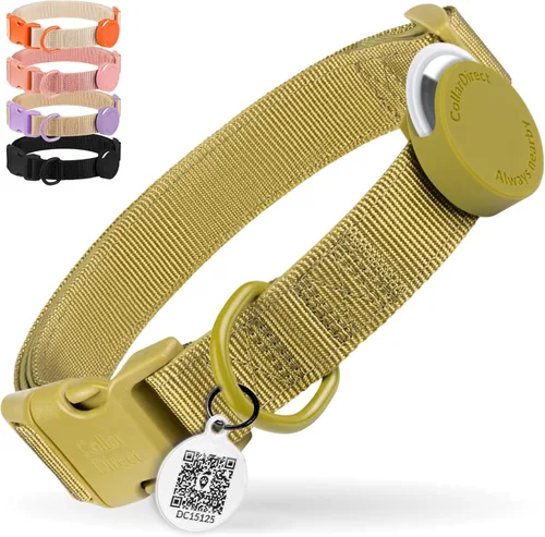 Miniatura 14 de CollarDirect Airtag - Collar de perro reflectante de nailon y neopreno para Apple Air Tag para perros grandes, medianos y pequeños