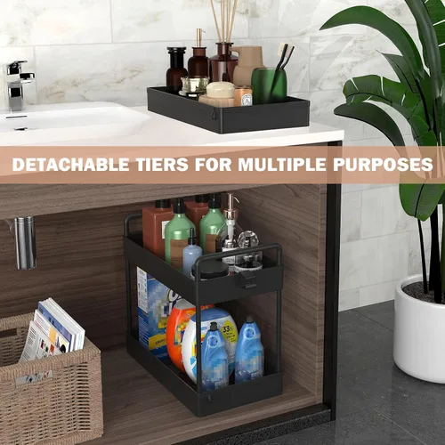 Miniatura 3 de Ronlap Carrito de Almacenamiento Rodante Delgado de 3 Niveles con Ruedas, Carrito Utilitario de Plástico Organizador para Aperitivos, Manualidades