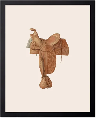 Miniatura 56 de Poster Master Póster vintage de cuero para silla de montar, estampado retro de vaquero, arte de silla de montar, diseño occidental, impresión
