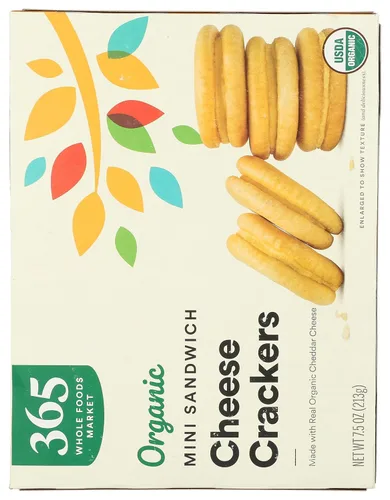 Miniatura 4 de 365 by Whole Foods Market, Galletas de mini sándwich de queso orgánico, 7.5 onzas