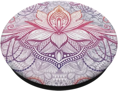 Miniatura 2 de Flor de loto para meditación de yoga rosa Zen Namaste idea de regalo PopSockets agarre y soporte para teléfonos y tabletas
