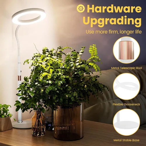 Miniatura 4 de bseah Luz de crecimiento, luz de soporte para plantas de interior, paquete de 2, lámpara de crecimiento de escritorio de espectro completo