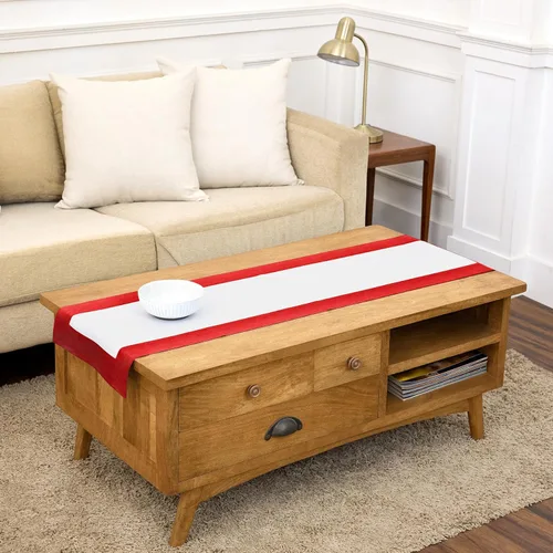 Miniatura 31 de Solino Home Camino de mesa de lino de 36 pulgadas, 100% lino puro, camino de mesa pequeño rojo y blanco, 14 x 36 pulgadas, ideal para tocador y 10