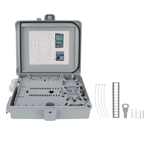 Caja terminal óptica de la fibra IP65 12 recinto de distribución de la fibra óptica de la base FTTH 9,84 x 8,66 x 2,56inch