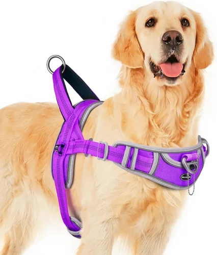 ADVENTUREMORE Arnés para perros grandes, antitirones, arnés deportivo para perro, reflectante, transpirable, chaleco para perro, a prueba de Al