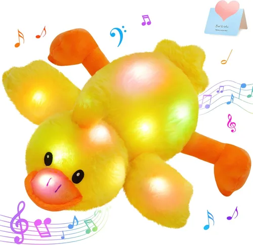 Miniatura 17 de Glow Guards - Cachorro de peluche azul, de 15 pulgadas, musical, suave, con luces ledes nocturnas, para Navidad, Día del Niño y cumpleaños.