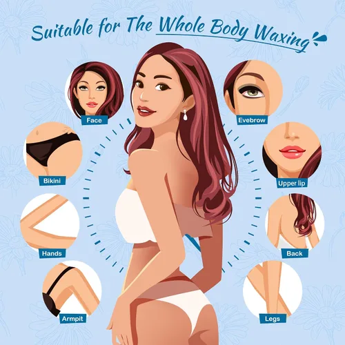 Miniatura 4 de Ajoura Cuentas de cera dura de 1 libra para depilación, granos de cera de manzanilla para cuerpo completo, brasileño, depilación de bikini, cara