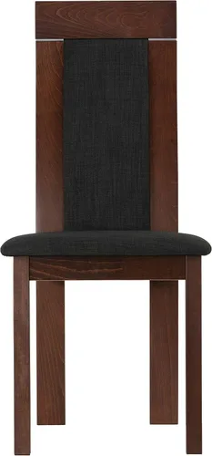 Miniatura 7 de Cortesi Home Silla de comedor Tia en tela de carbón, acabado nogal (juego de 2)