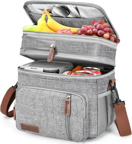 Miniatura 19 de Lonchera y bolsa de almuerzo para mujeres y hombres, lonchera grande aislada para adultos, a prueba de fugas, bolsa enfriadora para el trabajo