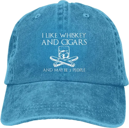 Miniatura 149 de Philysonic Funny Hat I Like Whisky and Cigars and Maybe 3 People Sombreros para Hombres Gorras de Béisbol Gorras Ajustables