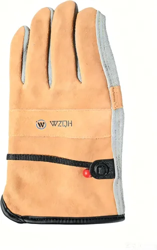 Miniatura 8 de WZQH Guantes de trabajo de cuero para hombres o mujeres. Guante grande para jardinería, soldadura TIG/MIG, construcción, motosierra, granja, rancho